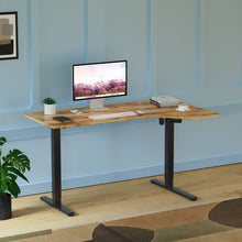 Load image into Gallery viewer, Fraser Country: 2 Stage Electric Height Adjustable Desk - Black/Rustic