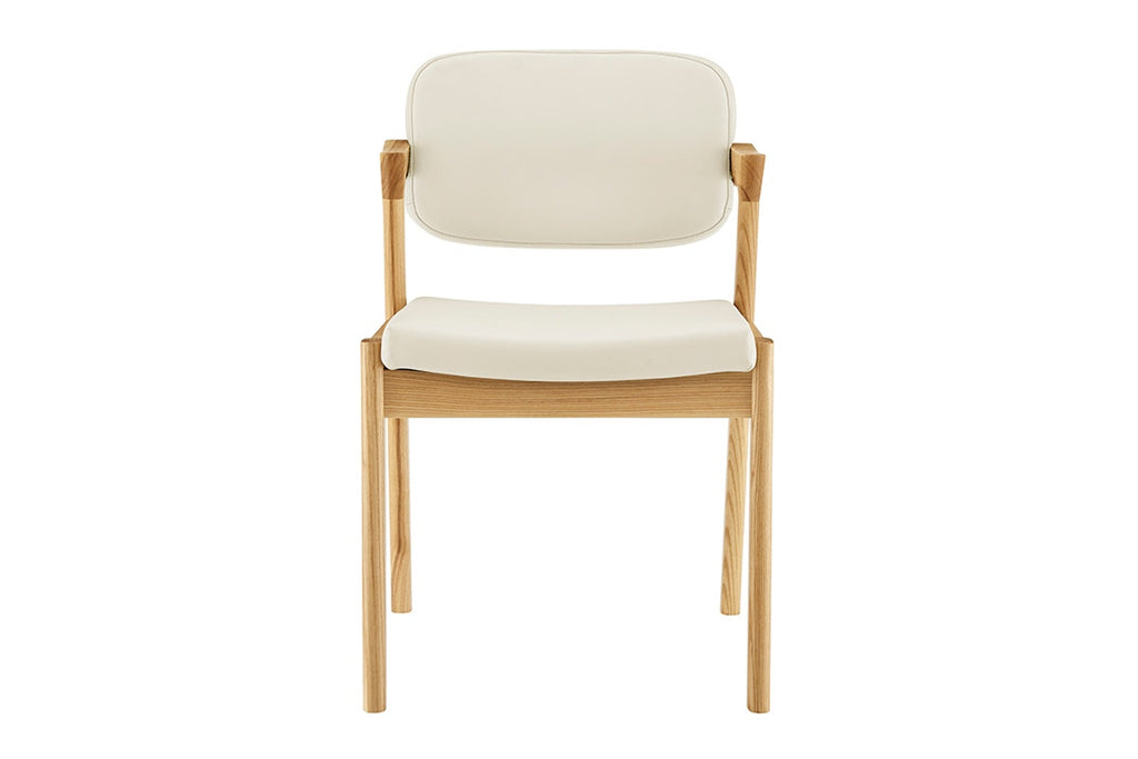 Set of 2 Matt Blatt Kai Replica Danish Dining Chairs (Cream PU/Ash)