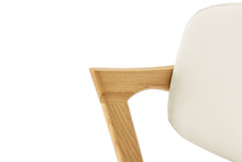 Load image into Gallery viewer, Set of 2 Matt Blatt Kai Replica Danish Dining Chairs (Cream PU/Ash)