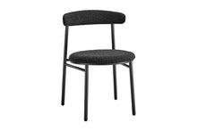 Load image into Gallery viewer, Set of 2 Brosa Lancel Dining Chairs (Pebbled Black Boucle)