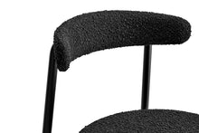 Load image into Gallery viewer, Set of 2 Brosa Lancel Dining Chairs (Pebbled Black Boucle)