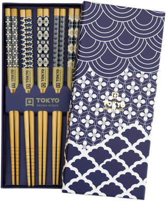 Tokyo Design Studio: Chopstick Gift Set - Blue (5 Piece Set)
