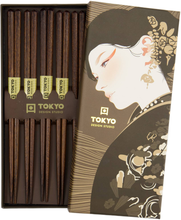 Load image into Gallery viewer, Tokyo Design Studio: Chopstick Gift Set - Dark Brown (5 Piece Set)