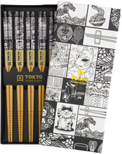 Load image into Gallery viewer, Tokyo Design Studio: Chopstick Gift Set - Tokyo Fan (5 Piece Set)