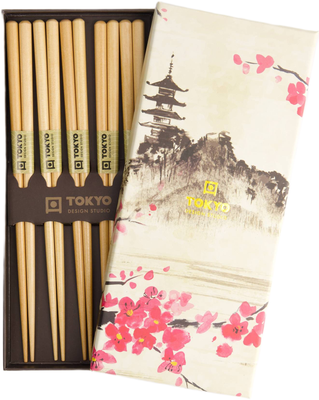 Tokyo Design Studio: Chopstick Gift Set - Wooden Brown (5 Piece Set)