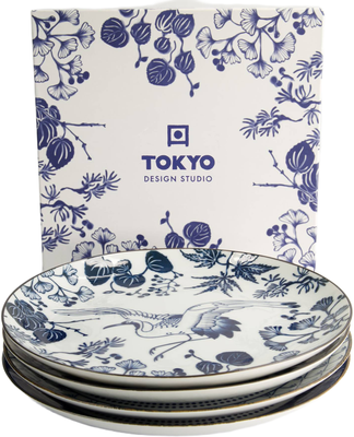 Tokyo Design Studio: Flora Japonica Plate Gift Set - Mixed (4 Piece Set - 25cm)