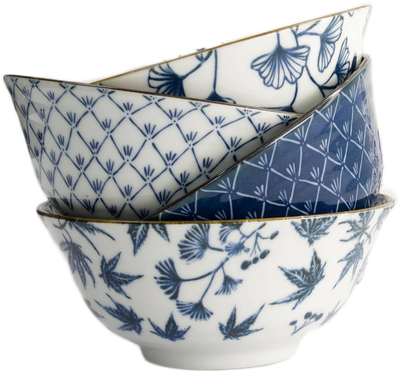Tokyo Design Studio: Flora Japonica Tayo Bowl Gift Set - Mixed (4 Piece Set - 15cm)