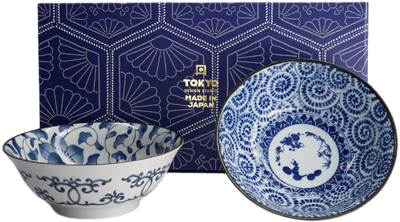 Tokyo Design Studio: Haru Blue Mixed Bowl Gift Set (2 Piece Set - 19x7.5cm)