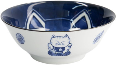 Tokyo Design Studio: Kawaii Cat Neko Ramen Bowl - White Cat (20x7.5cm)