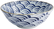 Load image into Gallery viewer, Tokyo Design Studio: Natsu Nami Ramen Bowl - Blue (21x8cm)