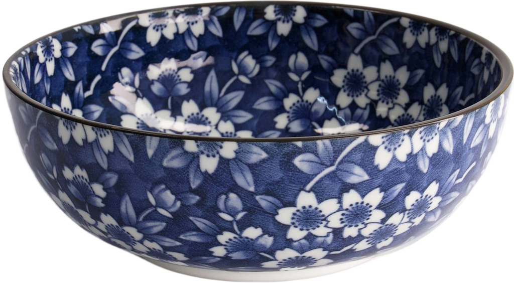 Tokyo Design Studio: Tokyo Blue Sakura Mixed Bowl - Blue (20x7cm)