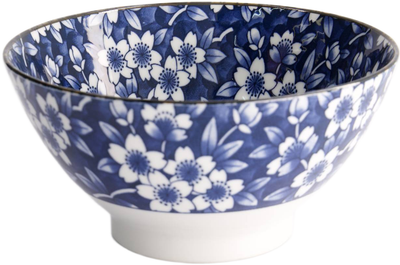 Tokyo Design Studio: Tokyo Blue Sakura Ramen Bowl - Blue (18x9cm)
