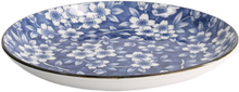 Load image into Gallery viewer, Tokyo Design Studio: Tokyo Blue Sakura Round Plate - Blue (21cm)