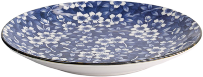 Tokyo Design Studio: Tokyo Blue Sakura Round Plate - Blue (25cm)