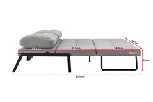 Load image into Gallery viewer, Shangri-La Brad Upholstered Double Sofa Bed (Grey)