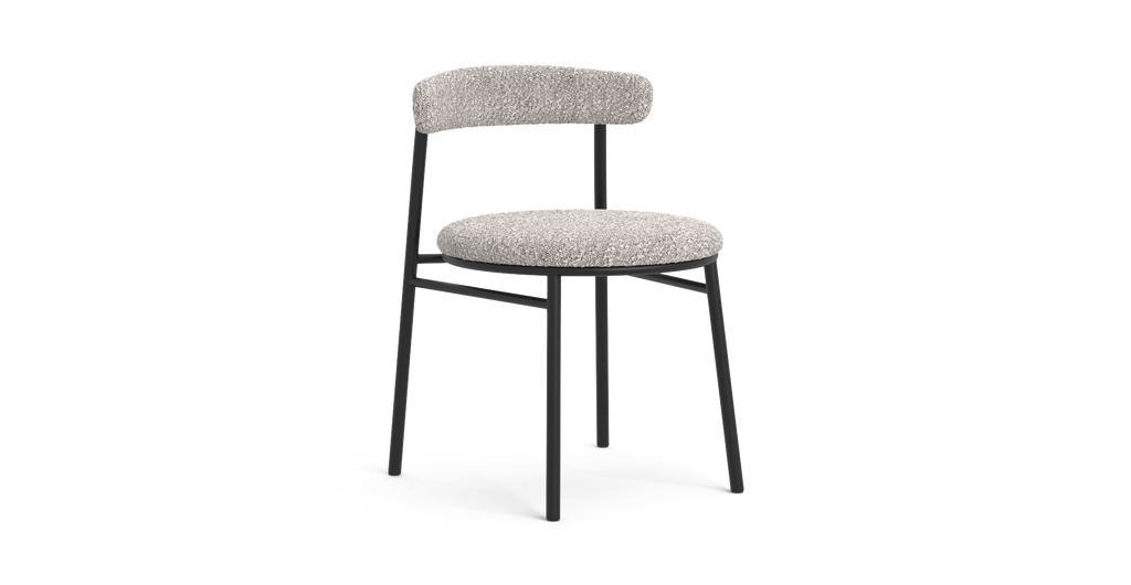 Set of 2 Brosa Lancel Dining Chairs (Pebbled Sand Boucle)